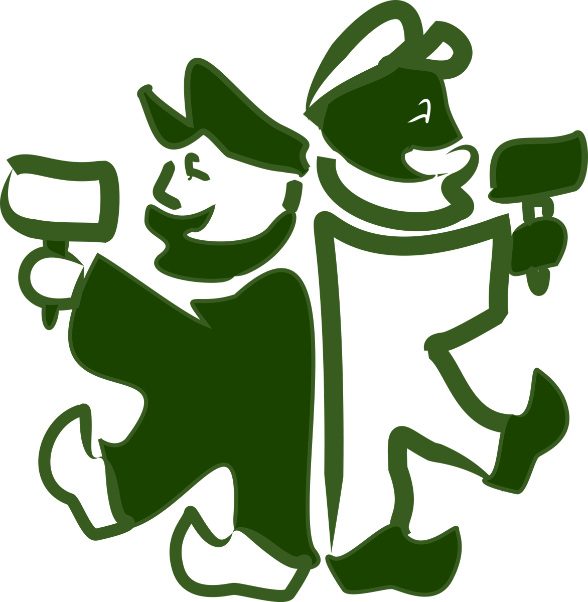 Tiny Dutchmen — two dutchmen raising their mugs